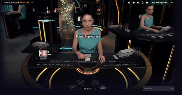 بلاك جاك الجاذبية