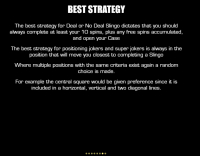 قواعد لعبة سلينجو ديل أو نو ديل 7