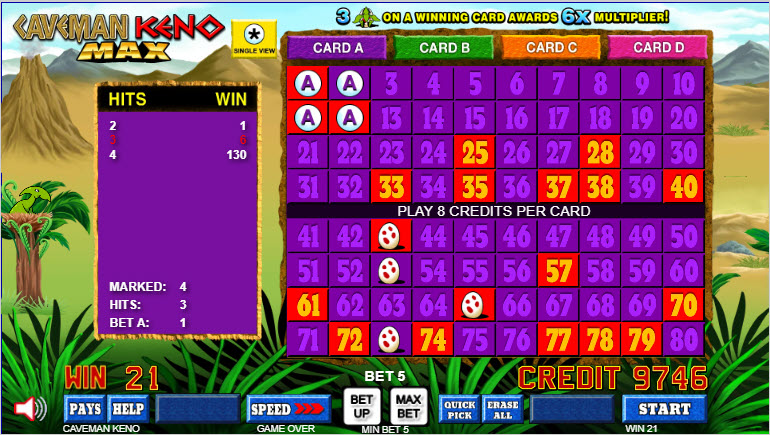 بطاقة رجل الكهف أ