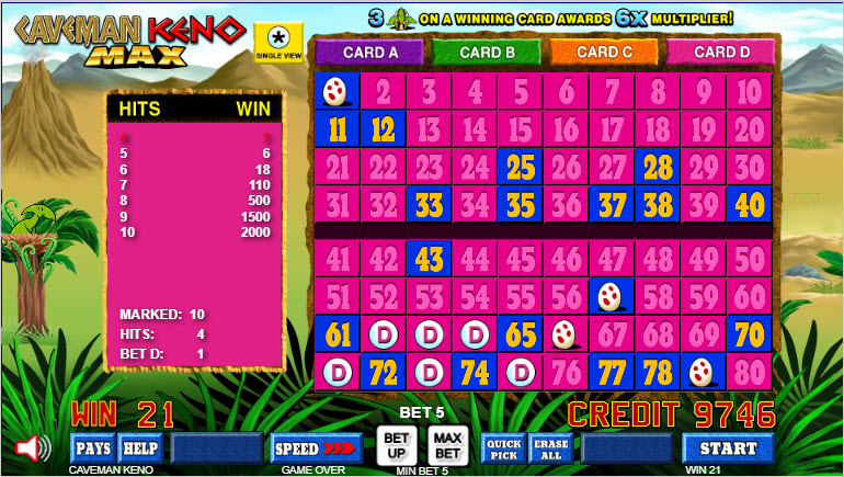 بطاقة رجل الكهف د