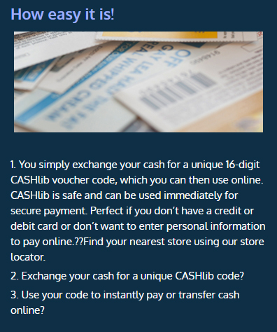 استخدام CASHlib كطريقة دفع