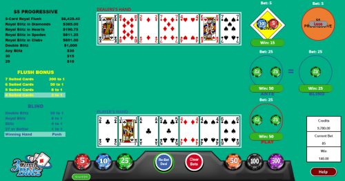 لعبة بليتز بثلاث بطاقات